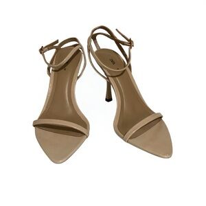 Zara Tan Strappy Heels size 8
